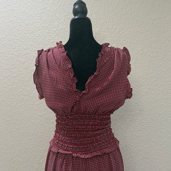 Max Studio Red Patterned Jumpsuit - Picture 4 of 10